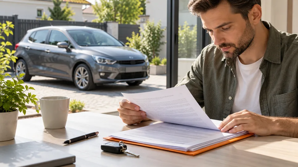 Documente de asigurare și chei auto pregătite pentru verificarea contractului RCA